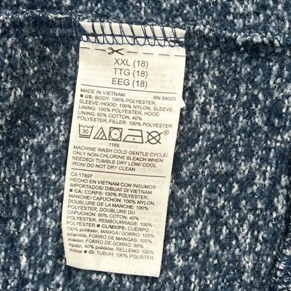 Old Navy Boys Lightweight Hooded Jacket With Quilted Sleeves Size XXL(18) - Picture 9 of 13